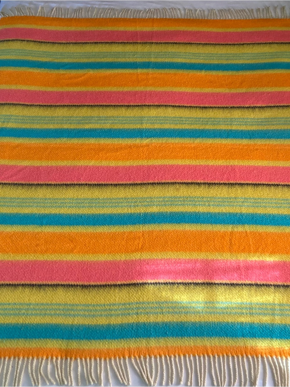 Vintage 1960s Day-Glo Fluorescent Throw-